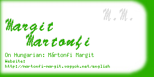 margit martonfi business card